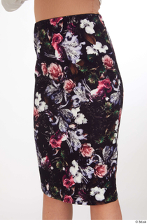 Babbie business dressed floral pencil skirt thigh 0002.jpg